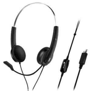 AURICULARES GENIUS HS-220U C/MIC FLEX USB BLACK