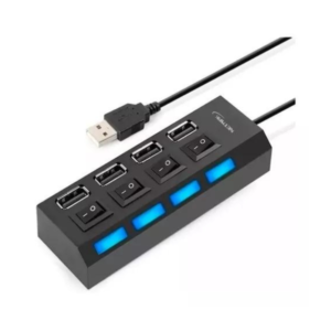 HUB USB 4 PUERTOS 2.0 CON SWITCH NETMAK NM-AC08
